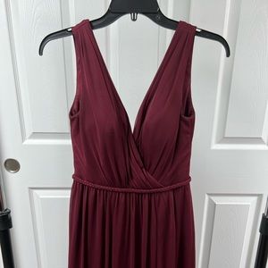 Azazie Tanicia Bridesmaid Dress Cabernet Size 4